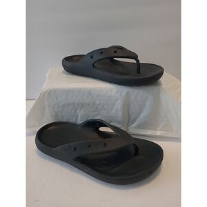 Crocs Classic Flip‎ Flop Sandals Womens Sz 8 Men Sz 4 Black Slip On